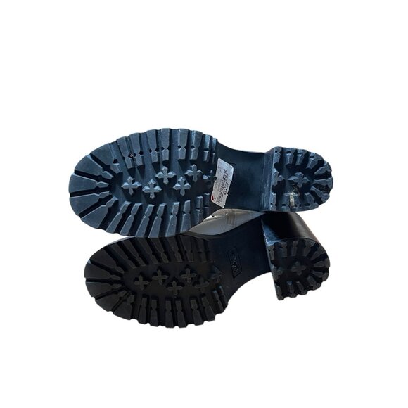 CBG Los Angeles White Croc-Embossed Lace-Up Platform Boots 10M Faux Leather - Picture 11 of 12